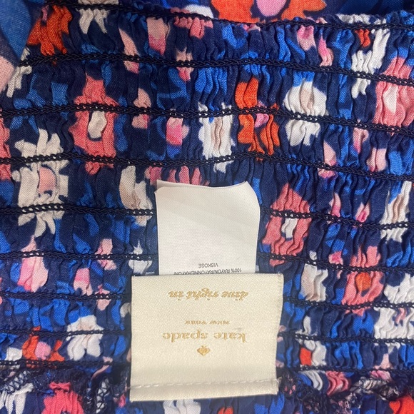 Kate Spade New York French Navy Floral Print Botany Bay Romper Cover Up Size XS - Picture 8 of 15